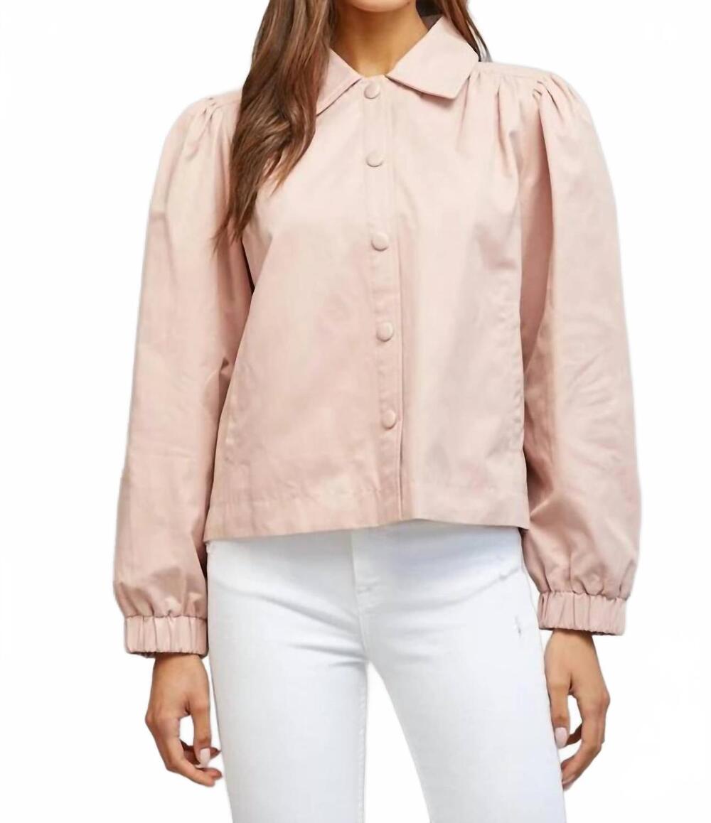 NEW FATE primrose collared jacket in blush